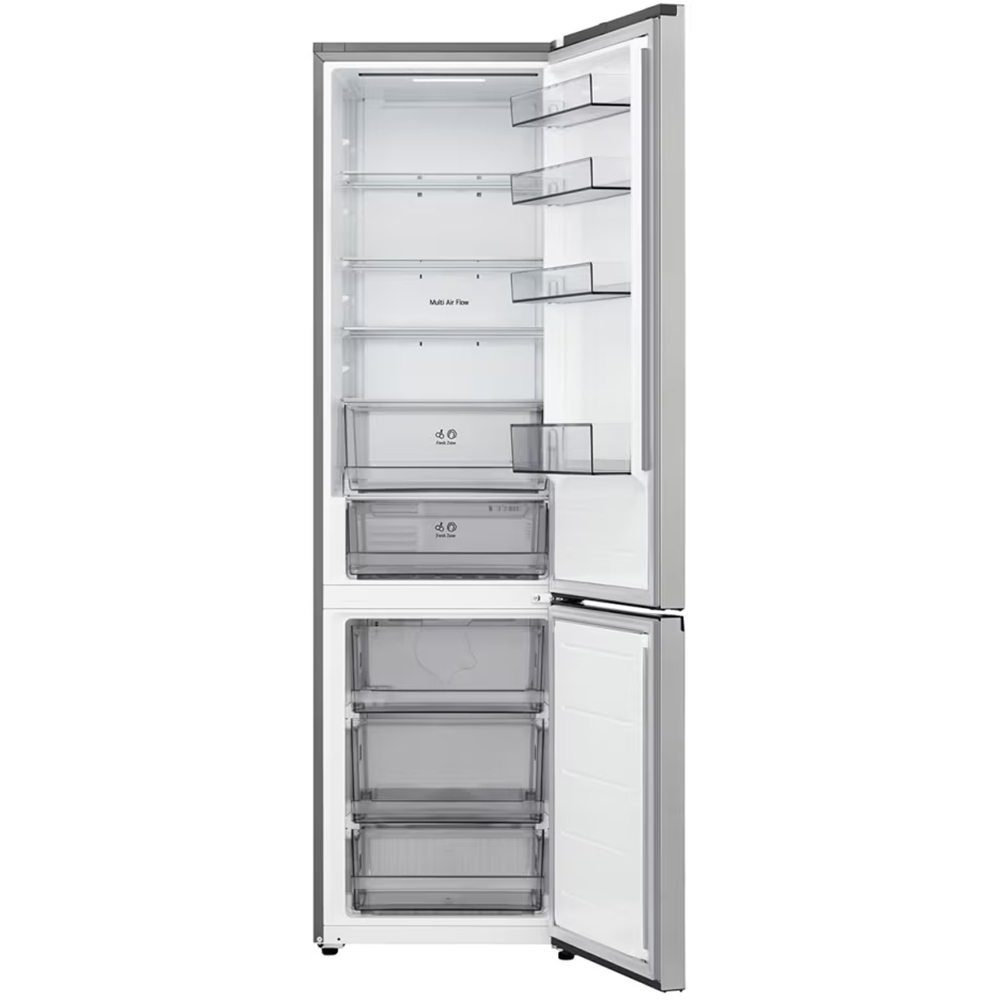 Combina frigorifica LG GBBSJ21EPY, No Frost, 375 l, H 203 cm, Clasa E, ThinQ, argintiu
