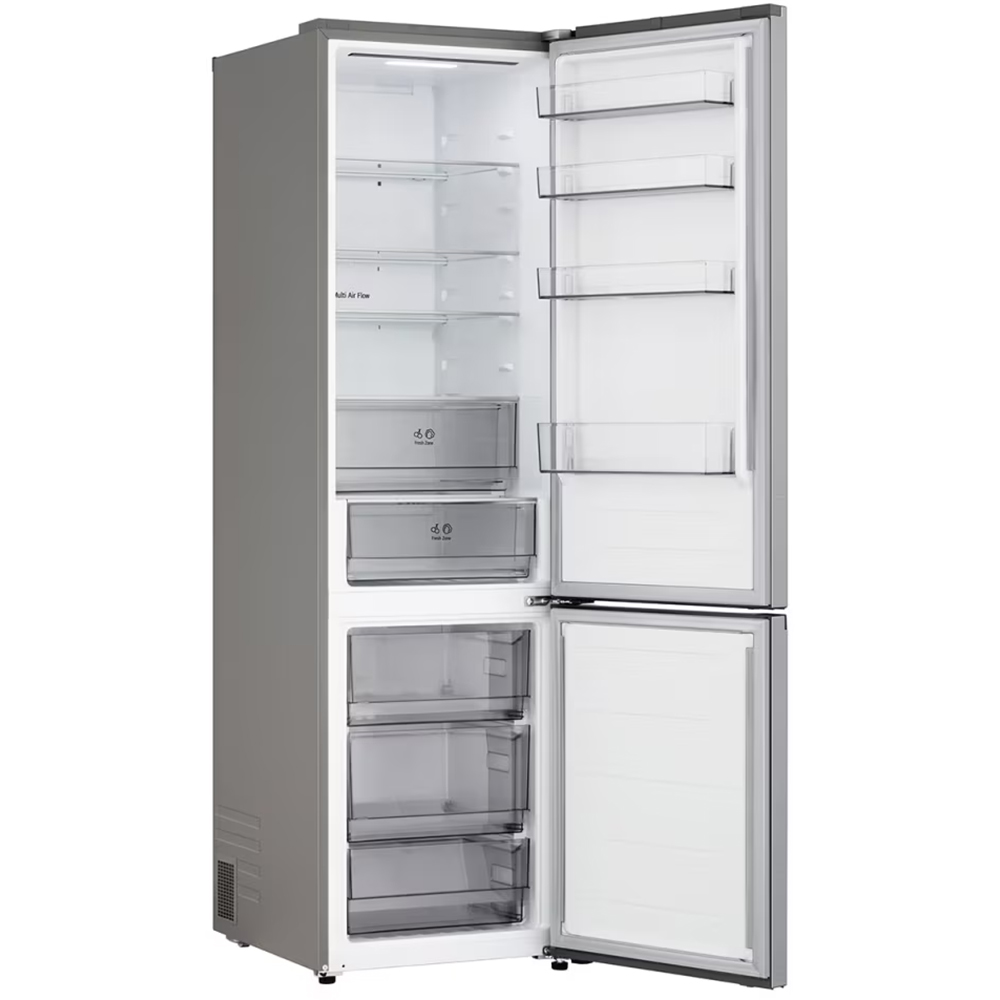 Combina frigorifica LG GBBSJ21EPY, No Frost, 375 l, H 203 cm, Clasa E, ThinQ, argintiu