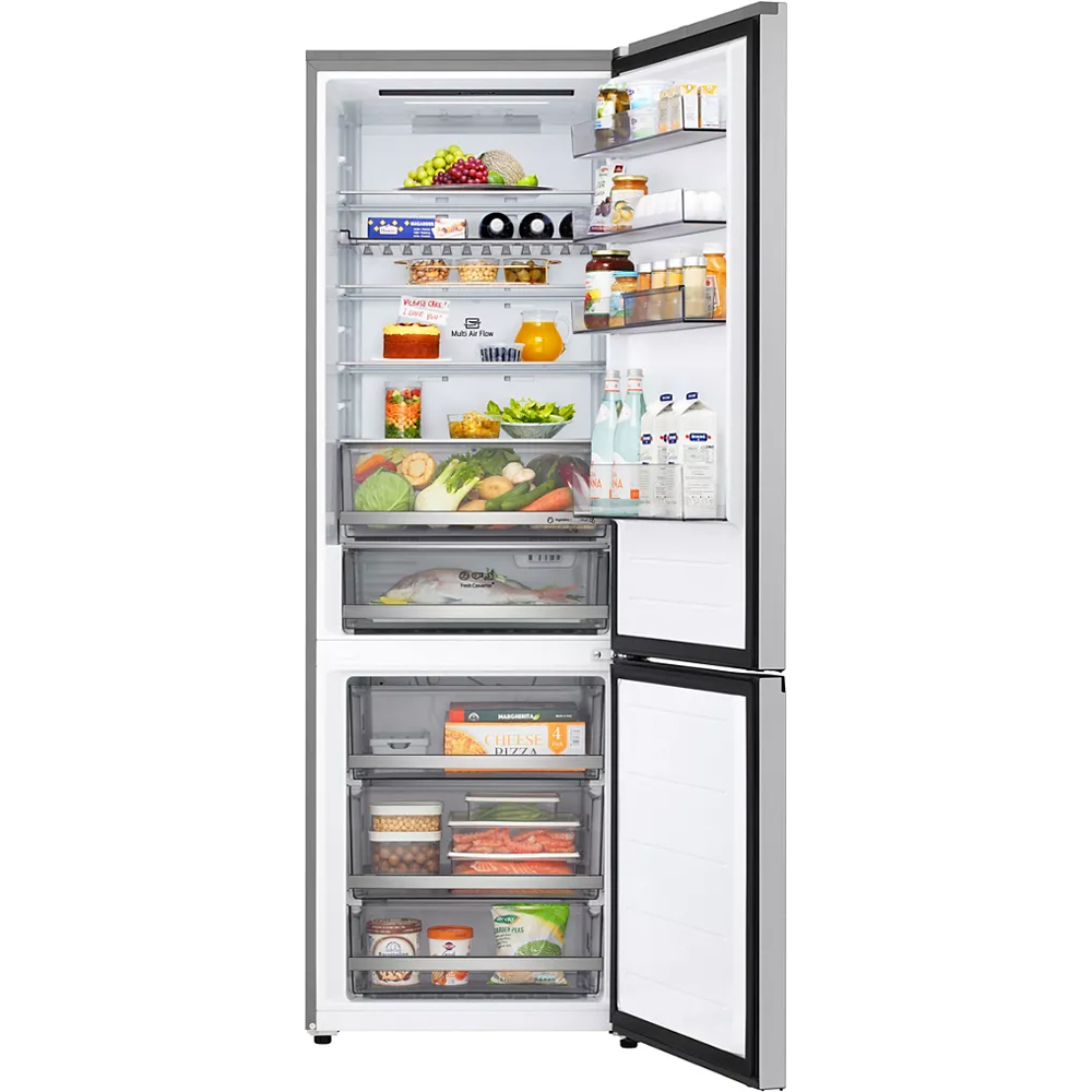 Combina frigorifica LG GBBW322DPY, No Frost, 465 l, H 203 cm, Clasa D, ThinQ, argintiu