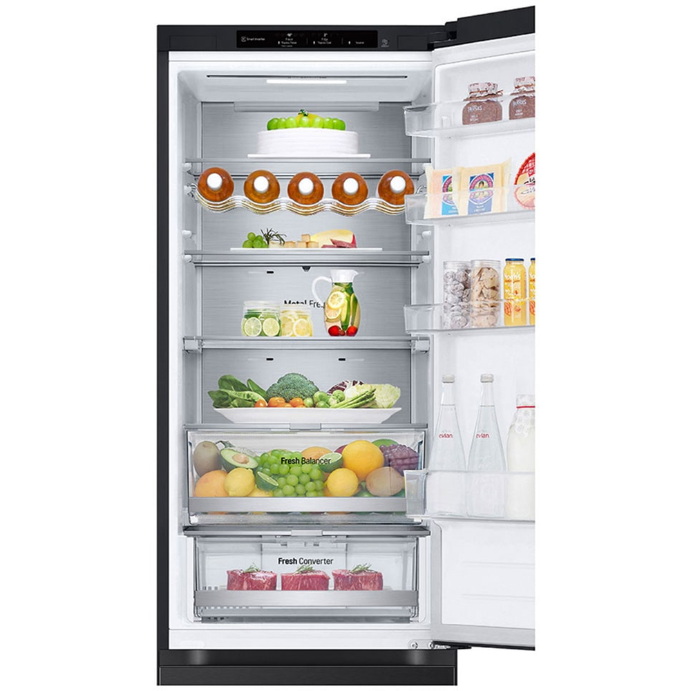 Combina frigorifica LG GBV7280AEV, No Frost, 387 l, H 203 cm, Clasa A, negru