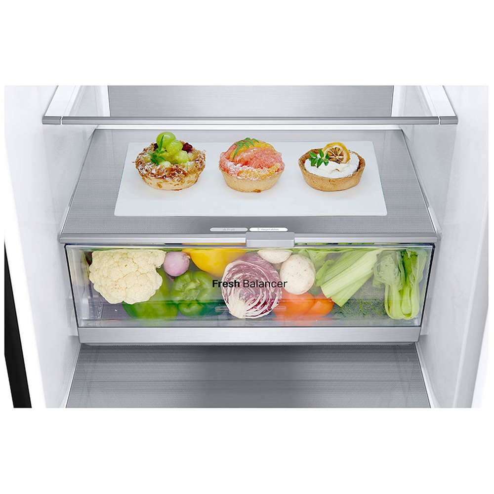 Combina frigorifica LG GBV7280AEV, No Frost, 387 l, H 203 cm, Clasa A, negru