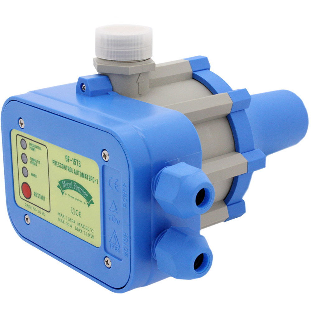 Presostat automat MICUL FERMIER M1 G01, racord 1", plastic, albastru