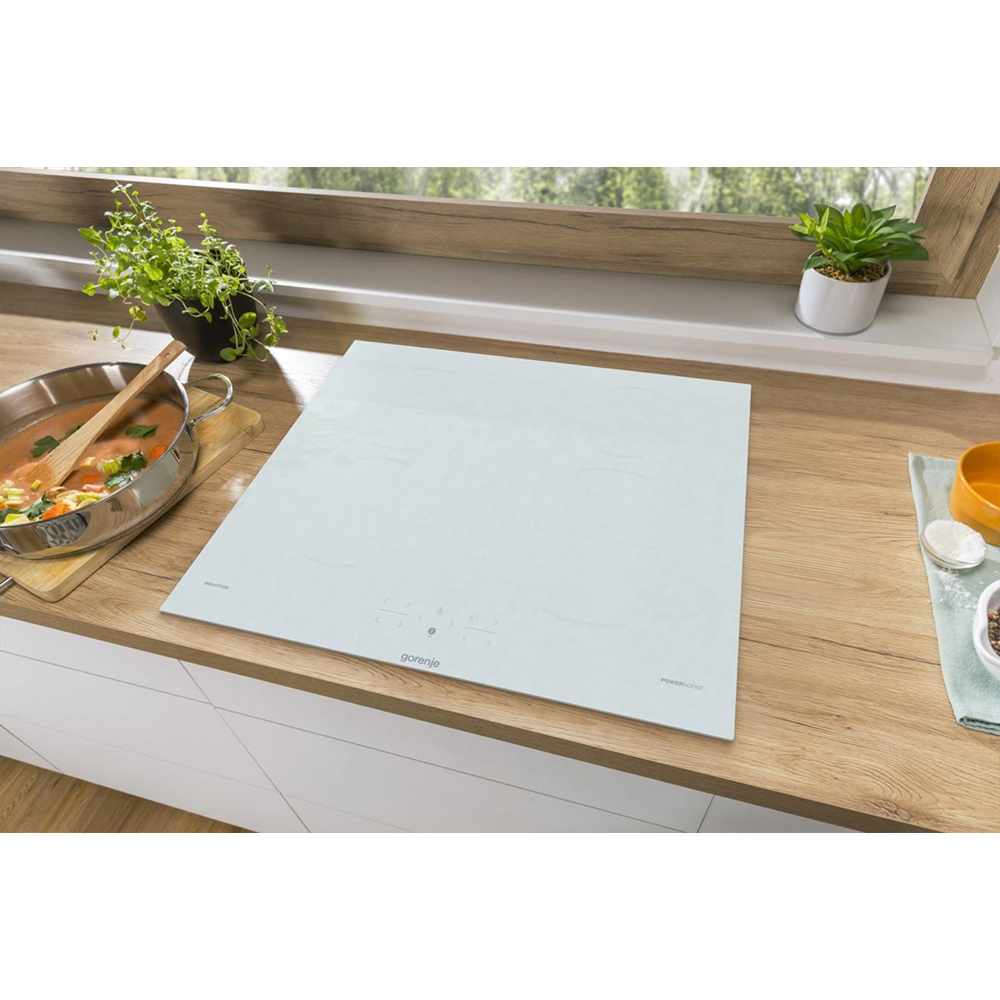Plita incorporabila GORENJE GI6401WSC, Inductie, 4 arzatoare, Touch Control, alb