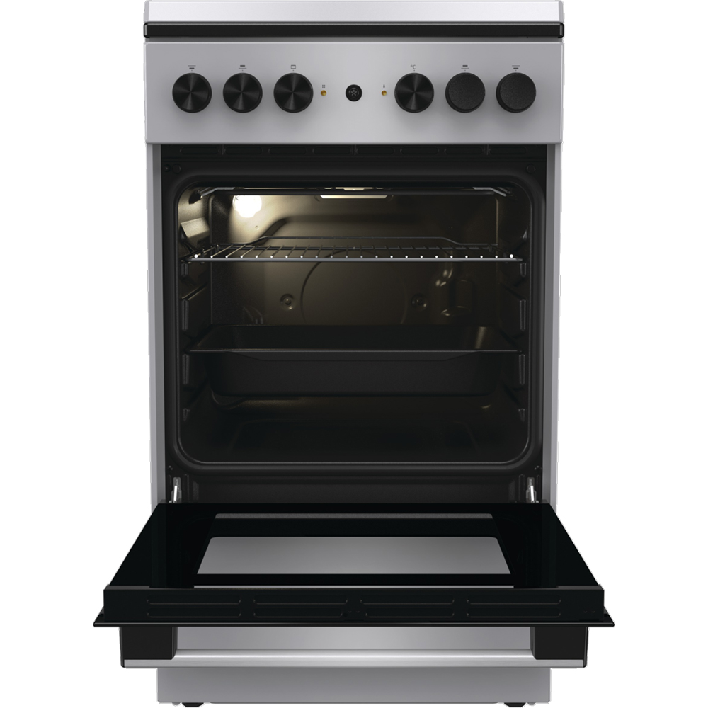 Aragaz GORENJE GK5A12SG, 4 arzatoare, Gaz + Electric, L 50 cm, gri
