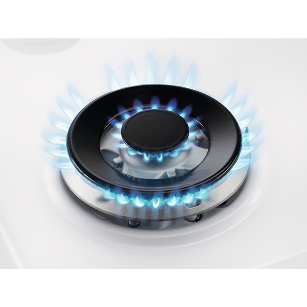 Plita incorporabila ELECTROLUX GME363NV, Gaz, 4 arzatoare, Wok, alb