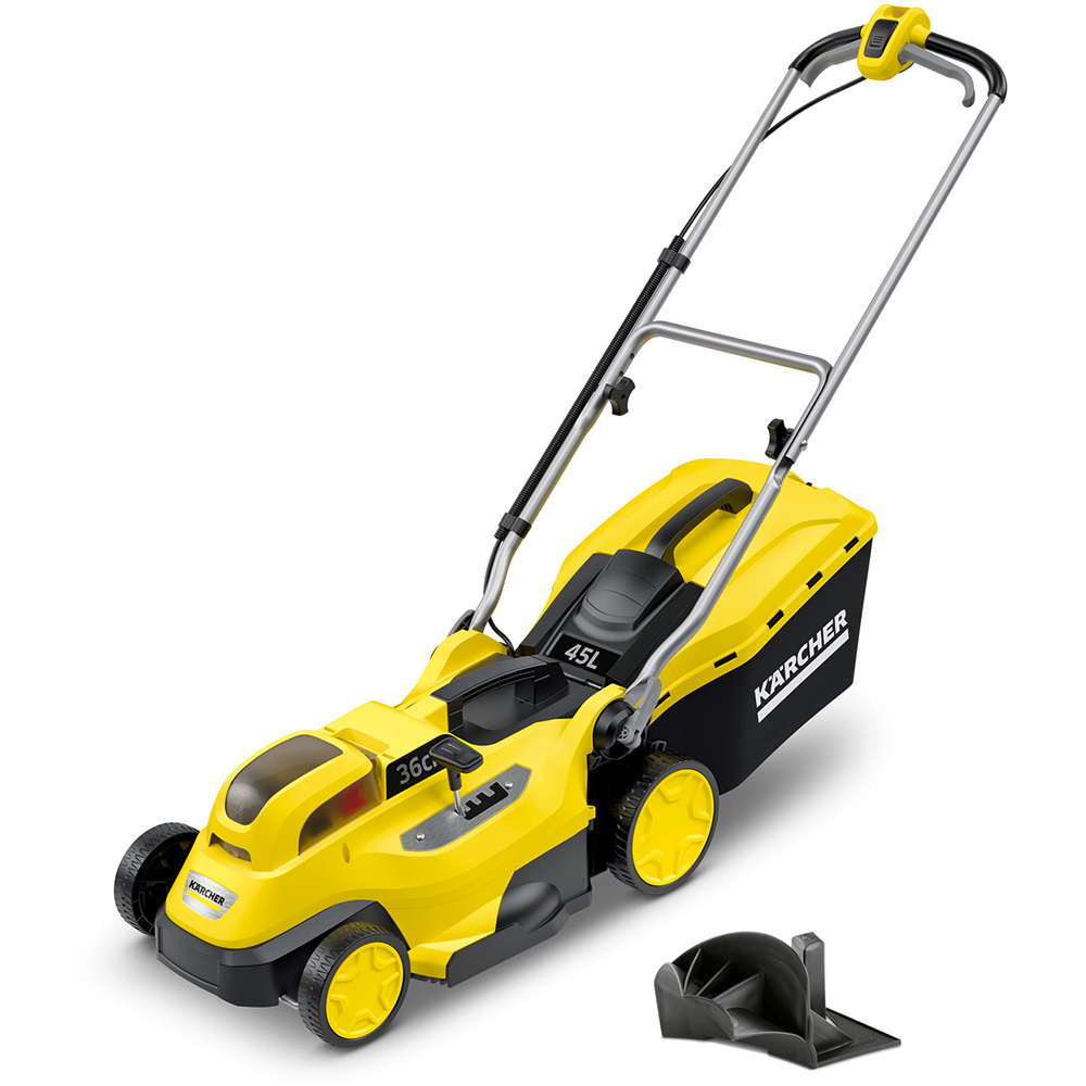Masina de tuns iarba pe acumulator KARCHER LMO 18-36, Electrica, latime taiere 36 cm, cos 45L, galben