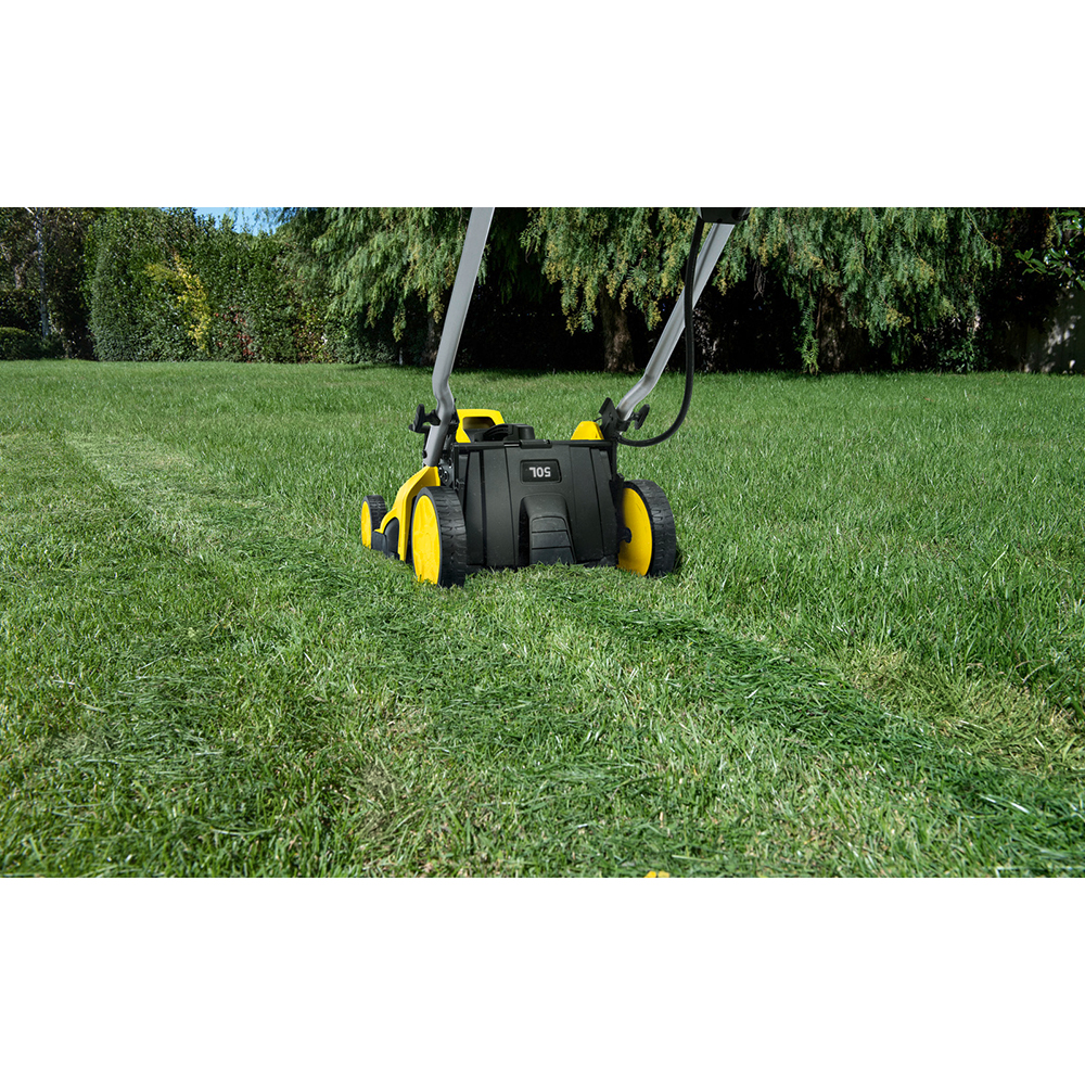 Masina de tuns iarba pe acumulator KARCHER LMO 36-40, Electrica, 5Ah, latime taiere 98 cm, cos 50L, galben