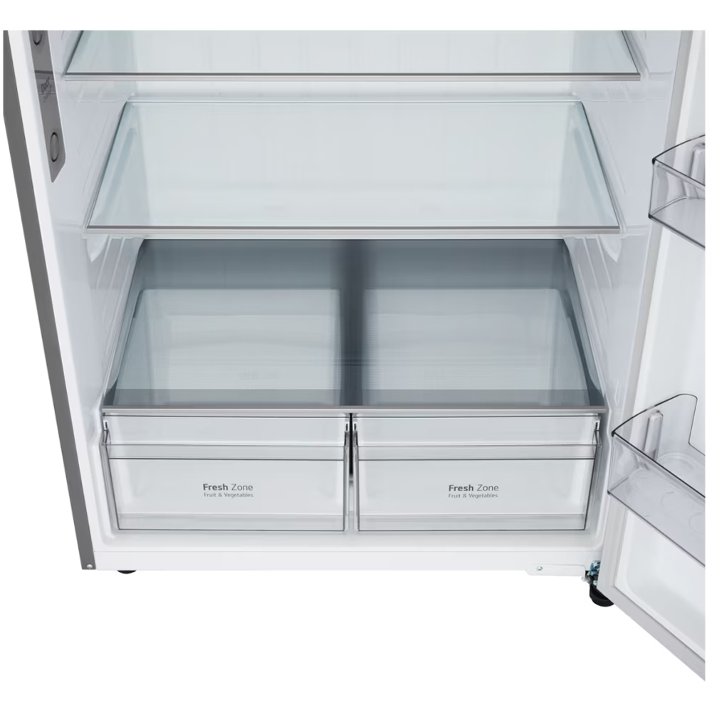 Frigider cu doua usi LG GTFV61PYBQD, No Frost, 609 l, H 186 cm, Clasa E, Dozator apa, ThinQ, argintiu