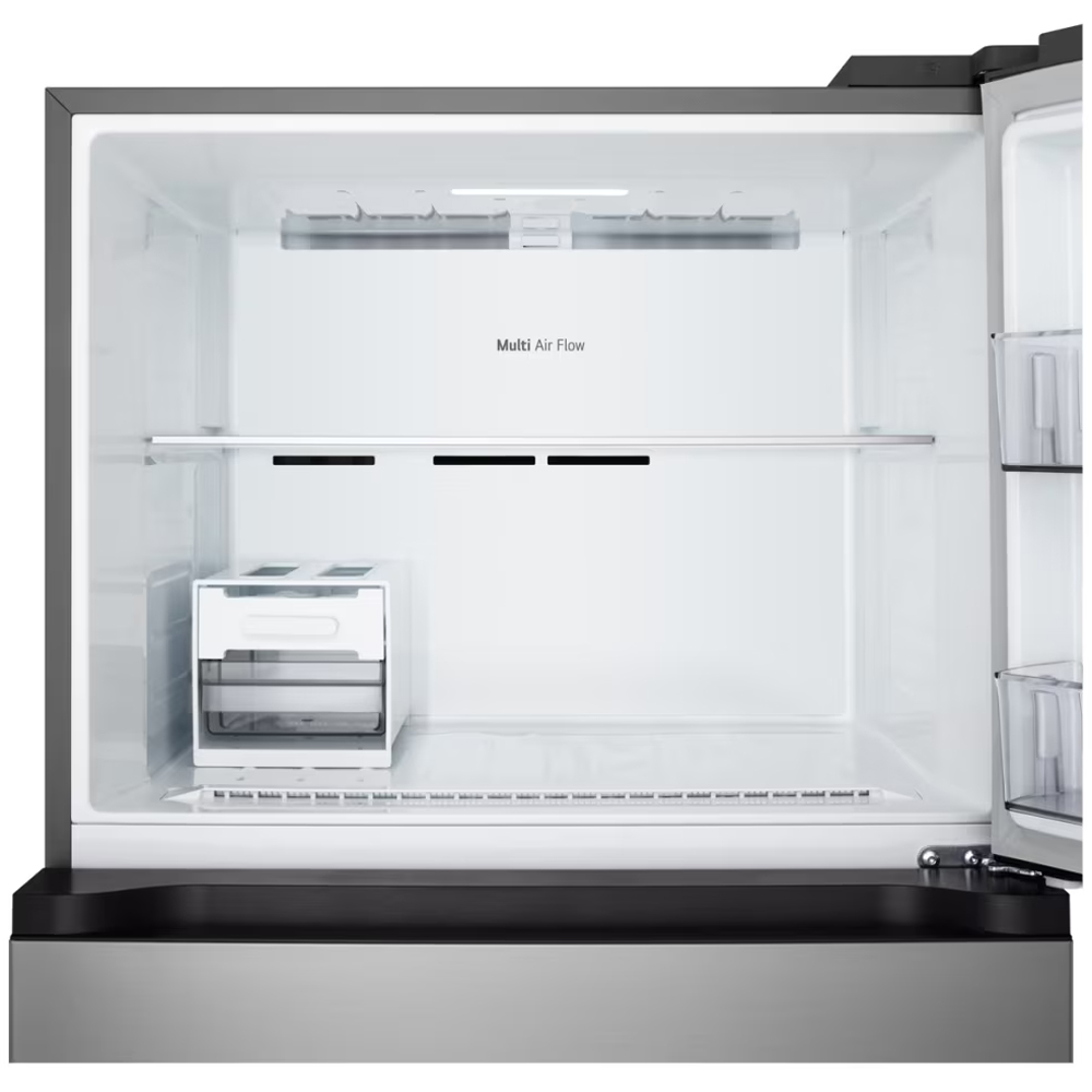 Frigider cu doua usi LG GTFV61PYBQD, No Frost, 609 l, H 186 cm, Clasa E, Dozator apa, ThinQ, argintiu