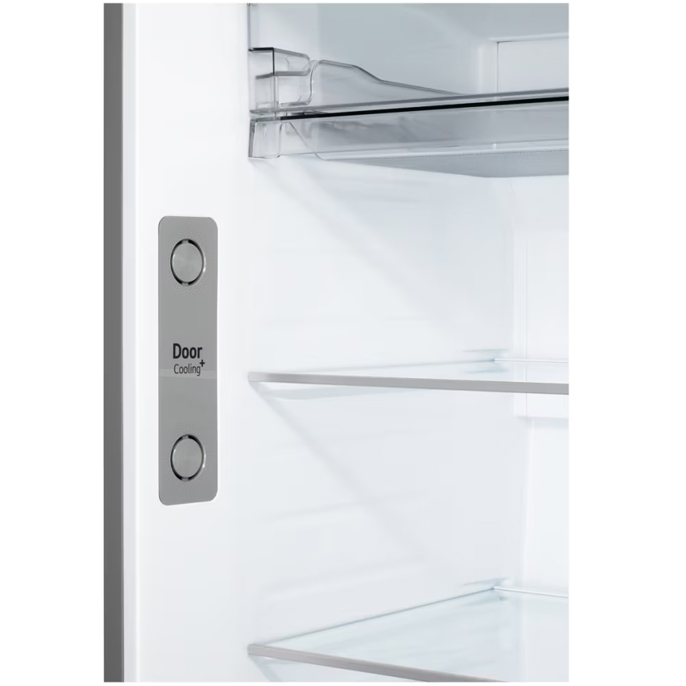 Frigider cu doua usi LG GTFV61PYBQD, No Frost, 609 l, H 186 cm, Clasa E, Dozator apa, ThinQ, argintiu