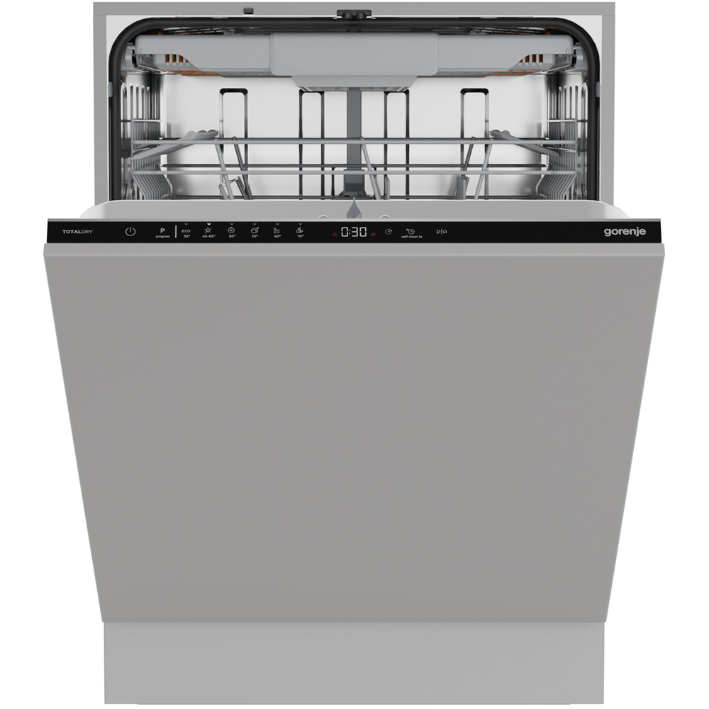 Masina de spalat vase incorporabila GORENJE GV16D5, 16 seturi, 6 programe, 60 cm, Clasa D, panou comanda negru