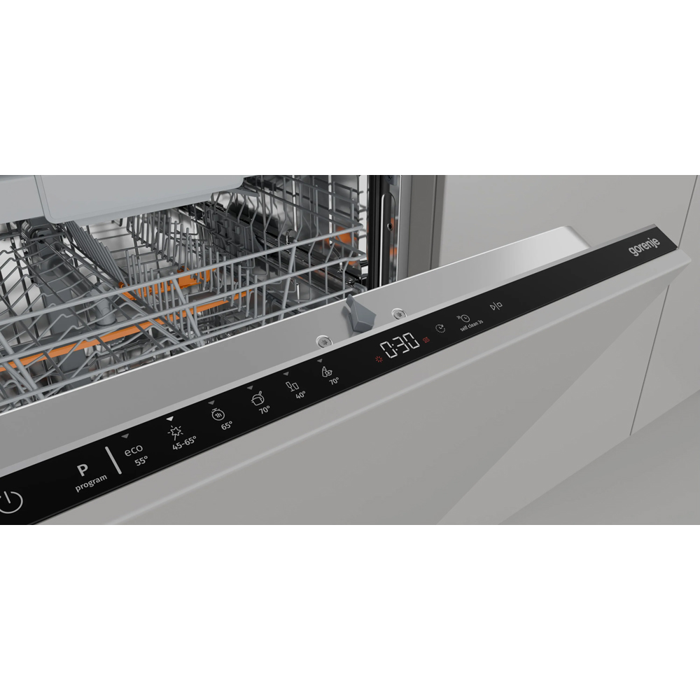 Masina de spalat vase incorporabila GORENJE GV16D5, 16 seturi, 6 programe, 60 cm, Clasa D, panou comanda negru