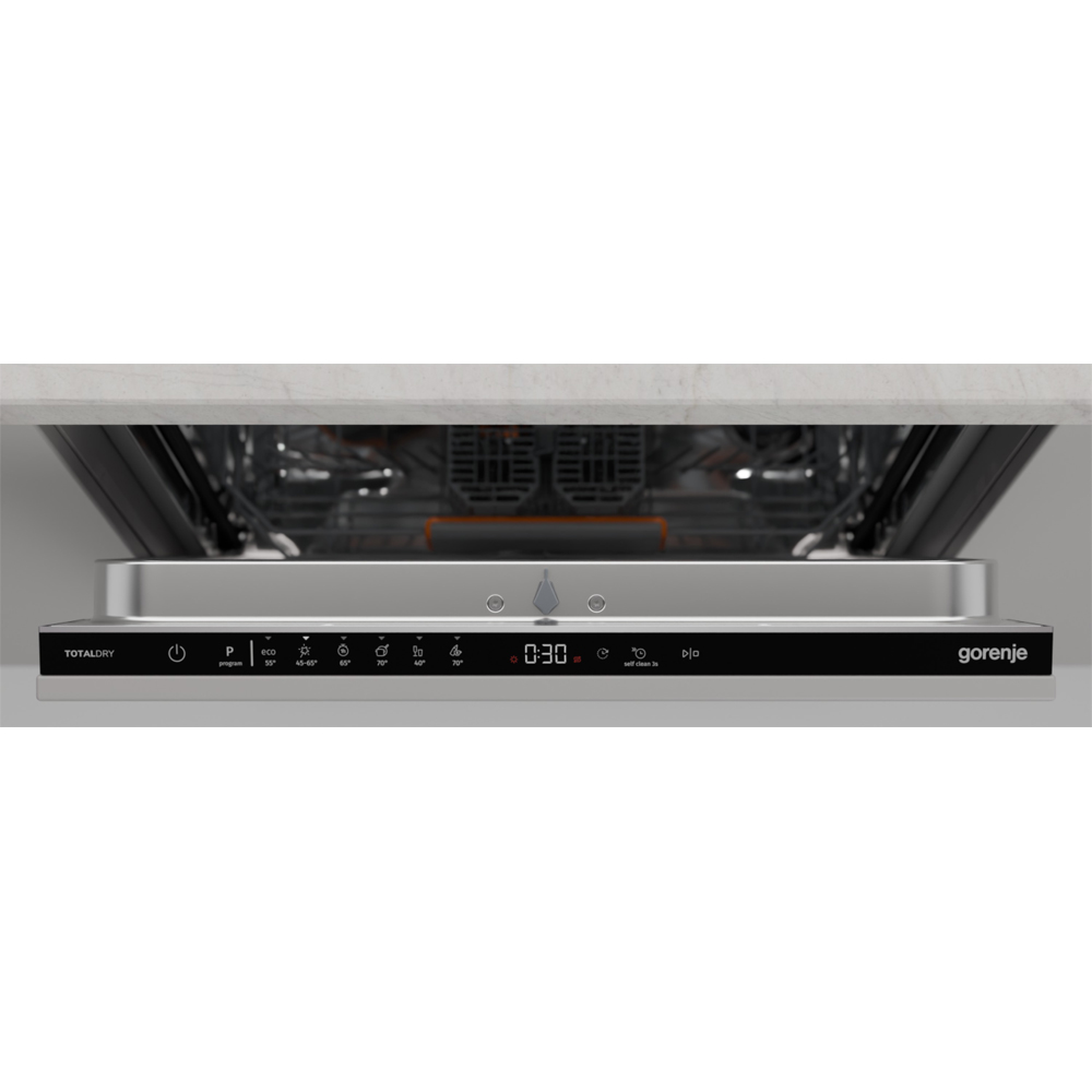Masina de spalat vase incorporabila GORENJE GV642C65, 14 seturi, 6 programe, 60 cm, Clasa C, panou comanda negru