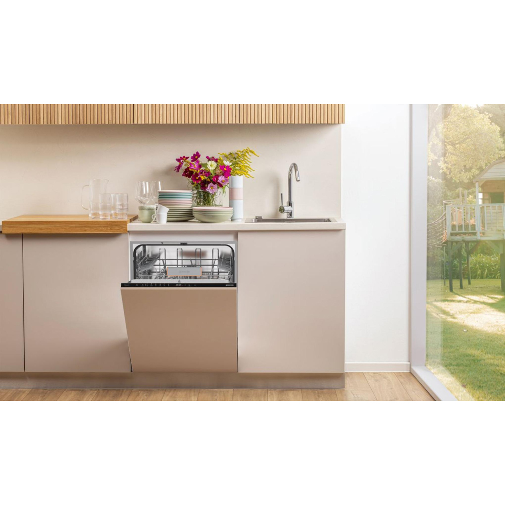 Masina de spalat vase incorporabila GORENJE GV642C65, 14 seturi, 6 programe, 60 cm, Clasa C, panou comanda negru