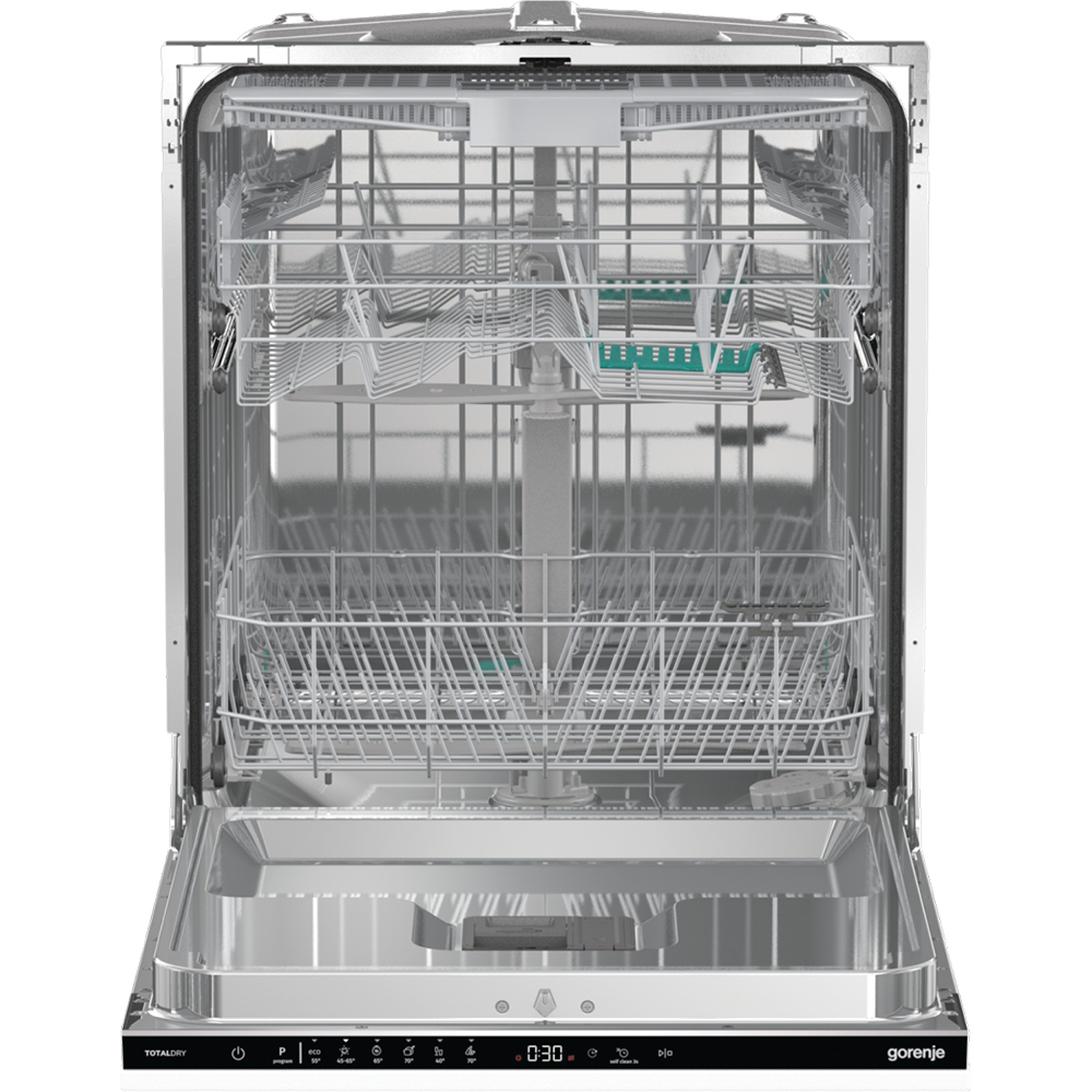 Masina de spalat vase incorporabila GORENJE GV643D90, 16 seturi, 6 programe, 60 cm, Clasa D, panou comanda negru