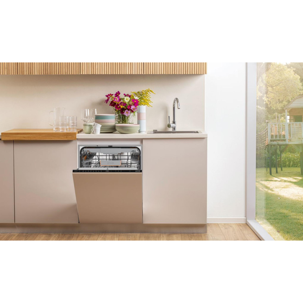 Masina de spalat vase incorporabila GORENJE GV663A66, 16 seturi, 8 programe, 60 cm, Clasa A, panou comanda negru