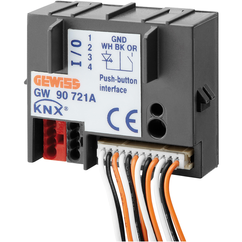 Interfata binara KNX GEWISS GW90721A, 4canale, negru