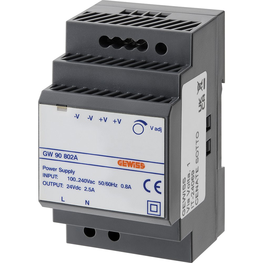 Sursa alimentare GEWISS GW90802A, 2.5A, 24VDC, negru
