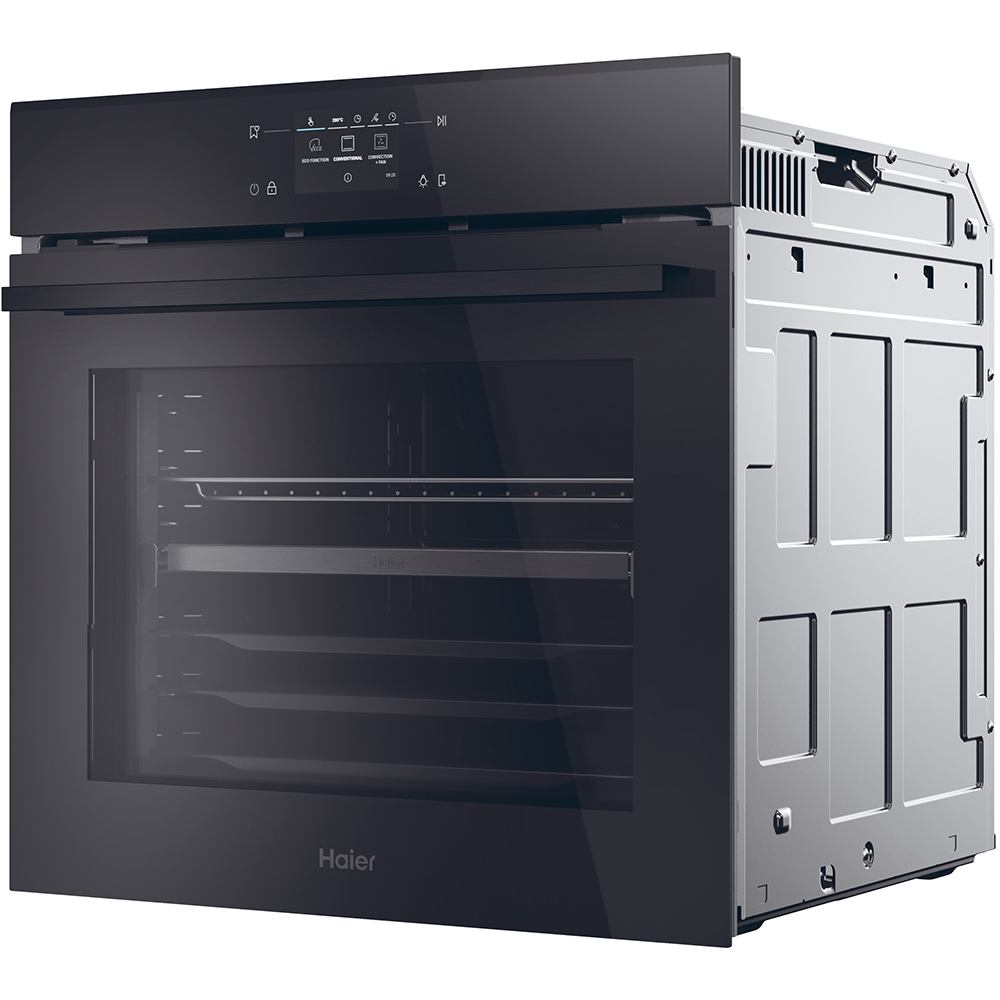 Cuptor incoporabil HAIER H6ID46C3YTB, Electric, Autocuratare pirolitica + hidrolitica, 78 l, Clasa A++, Wi-Fi, negru