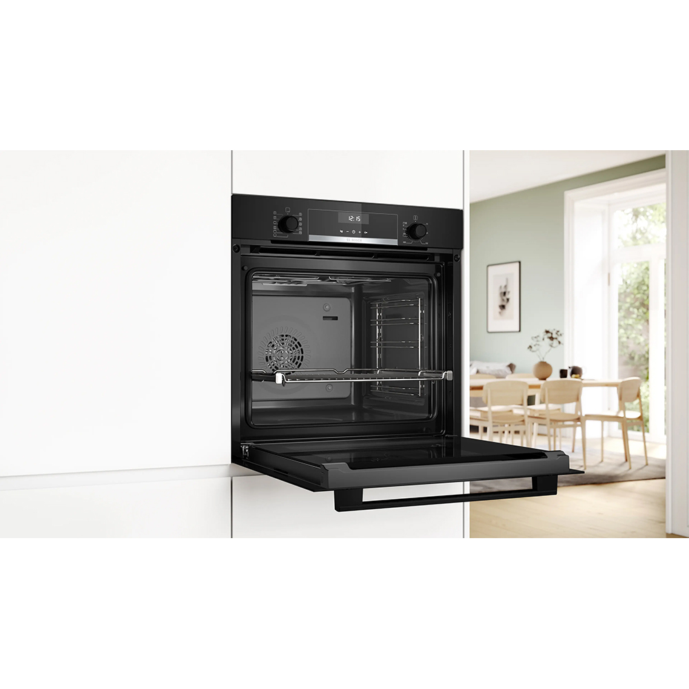 Cuptor incorporabil BOSCH HBG537EB4, Electric, Autocuratare EcoClean, 71 l, Clasa A+, negru