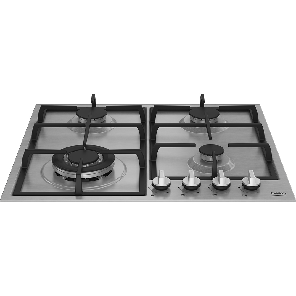 Plita incorporabila BEKO HBIAG64225SX, Gaz, 4 arzatoare, Wok, inox