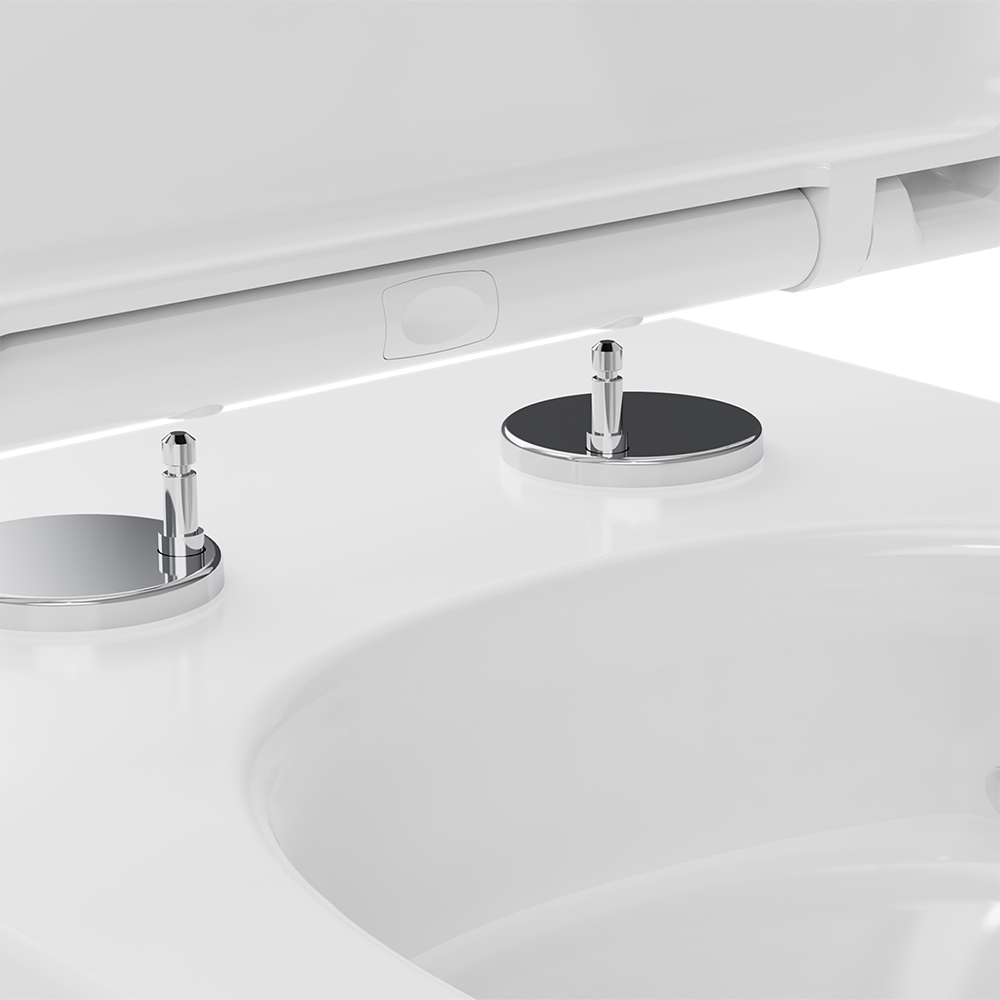 Set vas WC GOODHOME Endel HDC889PS889L, ceramica, evacuare orizontala, rezervor, capac duroplast, alb