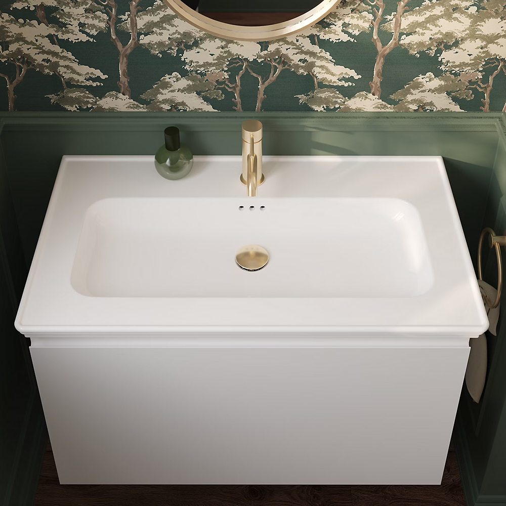 Lavoar incorporabil GoodHome Endell, ceramica, 83.4 x 47 cm, alb
