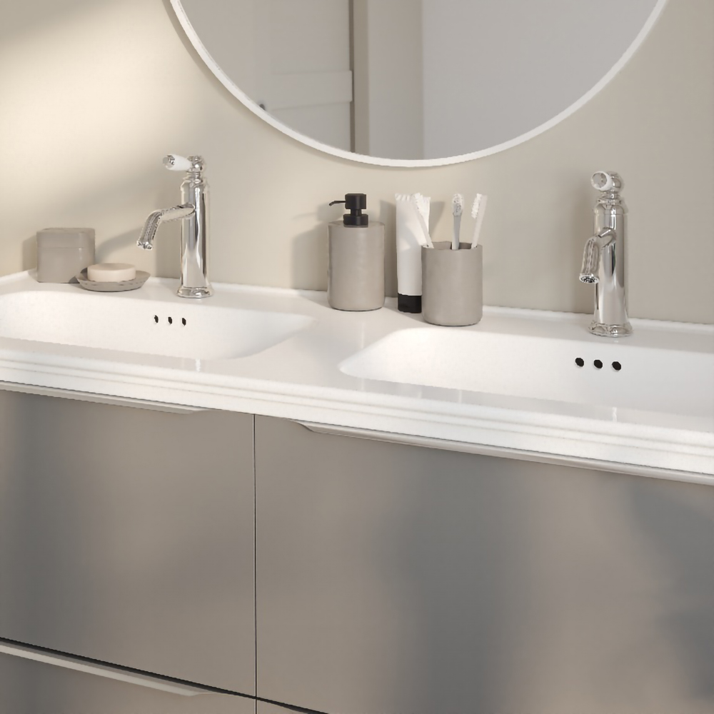 Lavoar incorporabil GoodHome Endell, ceramica, 123.4 x 47 cm, alb