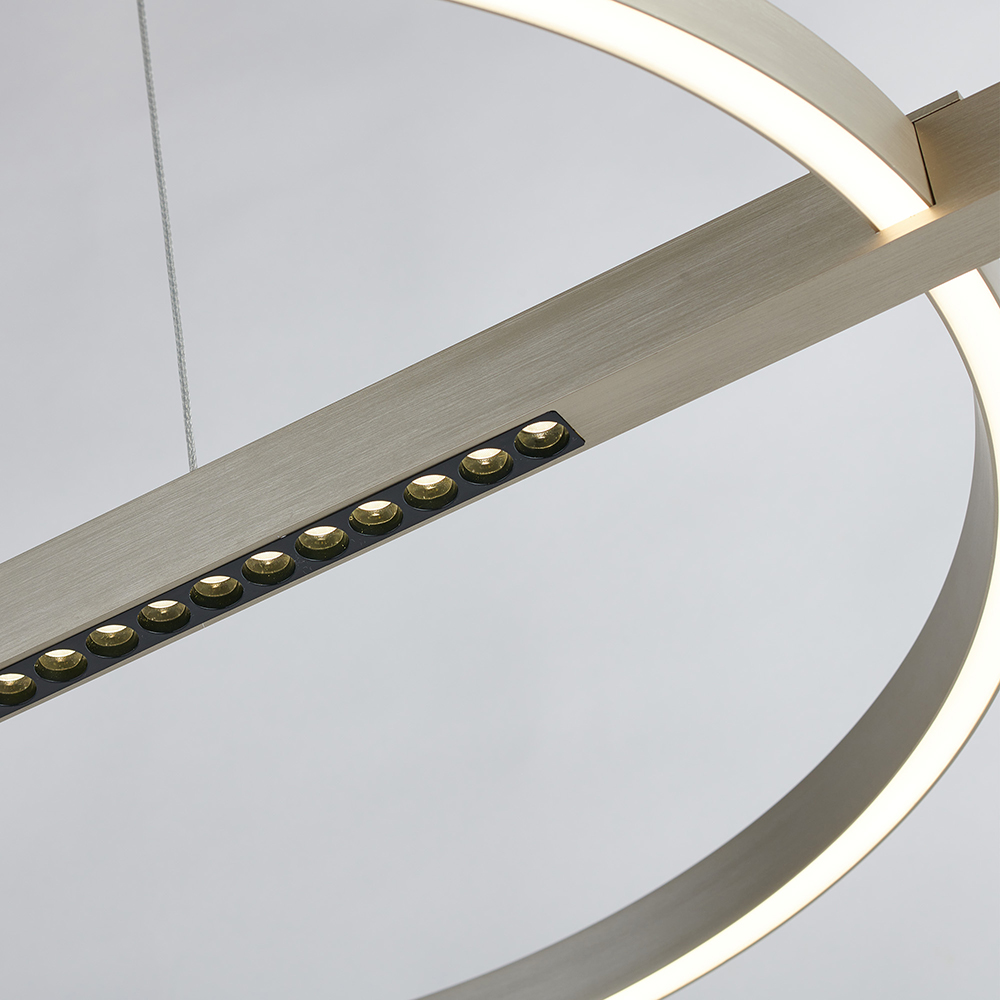 Lustra LED KLAUSEN Himera, 48W, 4000K, IP20, argintiu