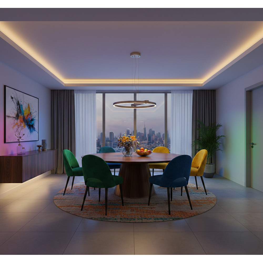 Lustra LED KLAUSEN Himera, 48W, 4000K, IP20, argintiu