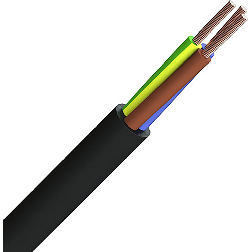 Cablu electric OMNICABLE, HO7RN-F, 3 x 1.5mm2, negru, metru