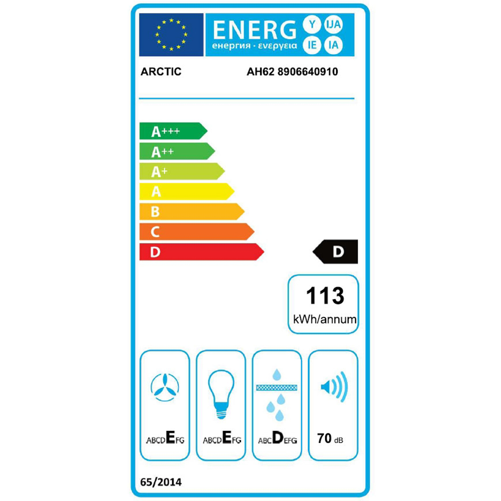 Hota traditionala ARCTIC AH62, 2 motoare, 365m3/h, L 60 cm, alb