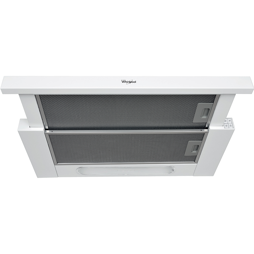 Hota incorporabila telescopica WHIRLPOOL AKR 749 WH, 1 motor, 336 m3/h, L 60 cm, alb