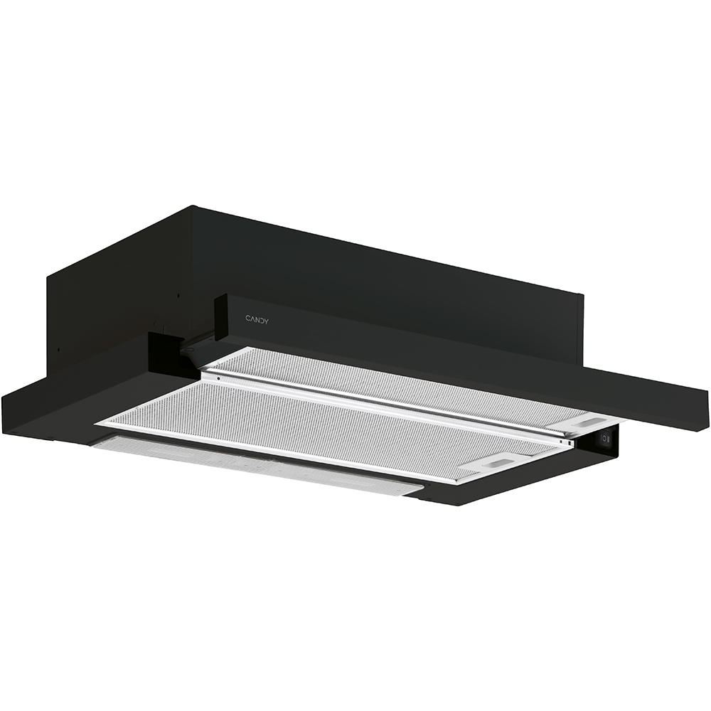 Hota incorporabila telescopica CANDY CBT625/2B/1, 1 motor, 332 m3/h, L 60 cm, negru