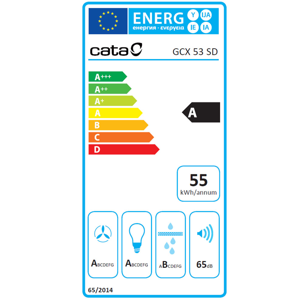 Hota incorporabila CATA GCX 53 SD, 1 motor, 750 m3/h, L 53 cm, gri
