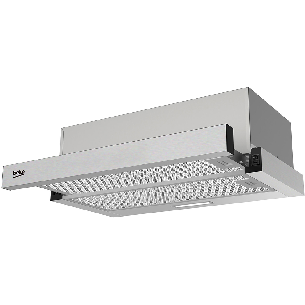 Hota incorporabila telescopica BEKO HNT63322XH, 1 motor, 320 m3/h, L 60 cm, inox