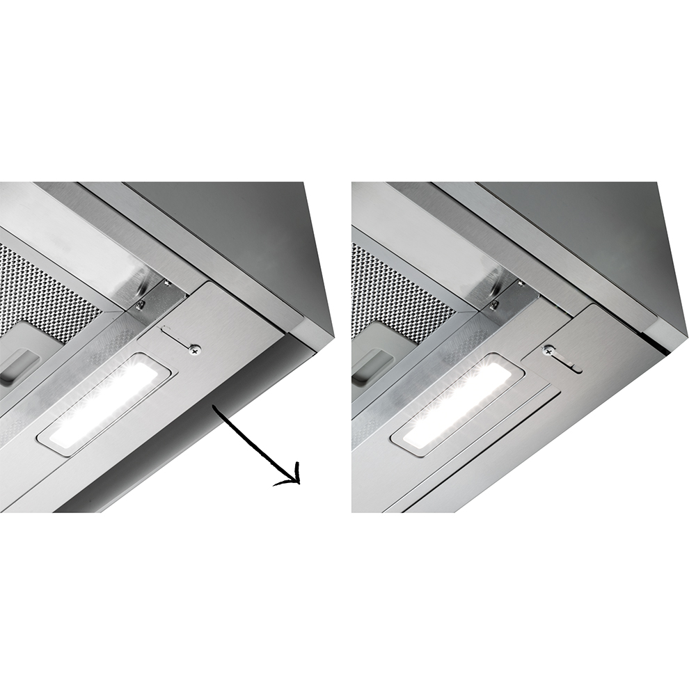 Hota incorporabila TURBIONAIRE Enia 60 S TEN60BS, 1 motor, 720 m3/h, L 60 cm, inox