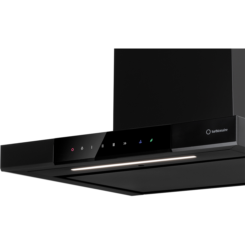Hota decorativa TURBIONAIRE Elva 60 WB TEV60WB, 1 motor, 692 m3/h, L 60 cm, negru