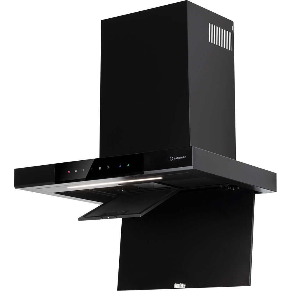 Hota decorativa TURBIONAIRE Elva 60 WB TEV60WB, 1 motor, 692 m3/h, L 60 cm, negru
