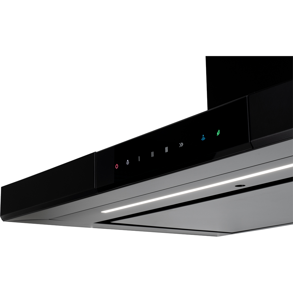 Hota decorativa TURBIONAIRE Elva 90 WB TEV90WB, 1 motor, 692 m3/h, L 90 cm, negru