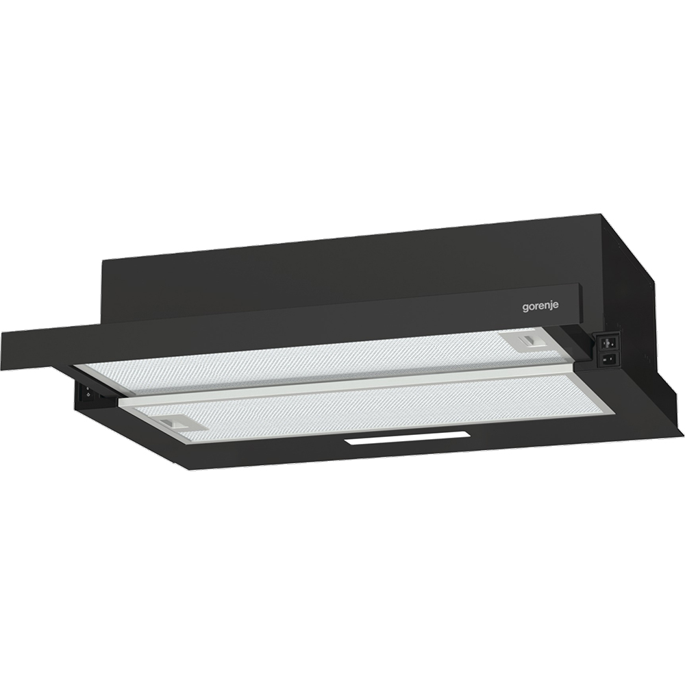 Hota incorporabila telescopica GORENJE TH60E3B, 1 motor, 350 m3/h, L 60 cm, negru