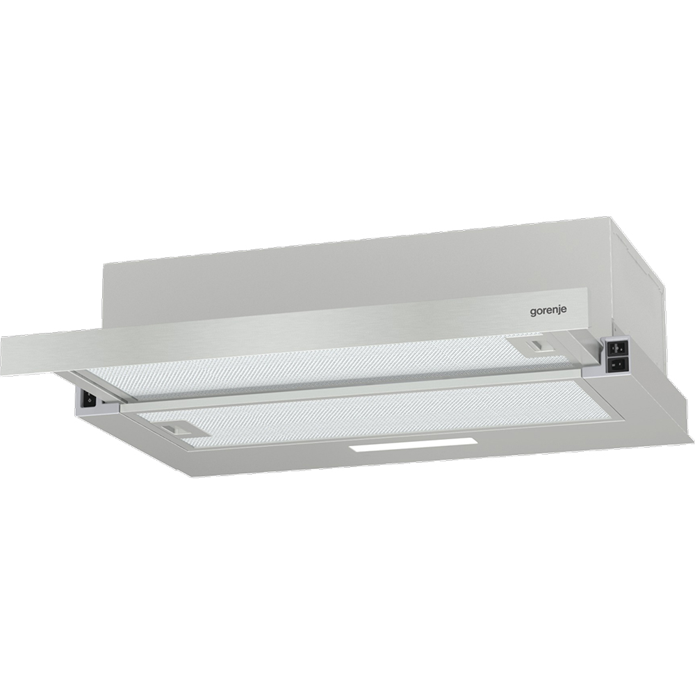 Hota incorporabila telescopica GORENJE TH60E3X, 1 motor, 350 m3/h, L 60 cm, inox