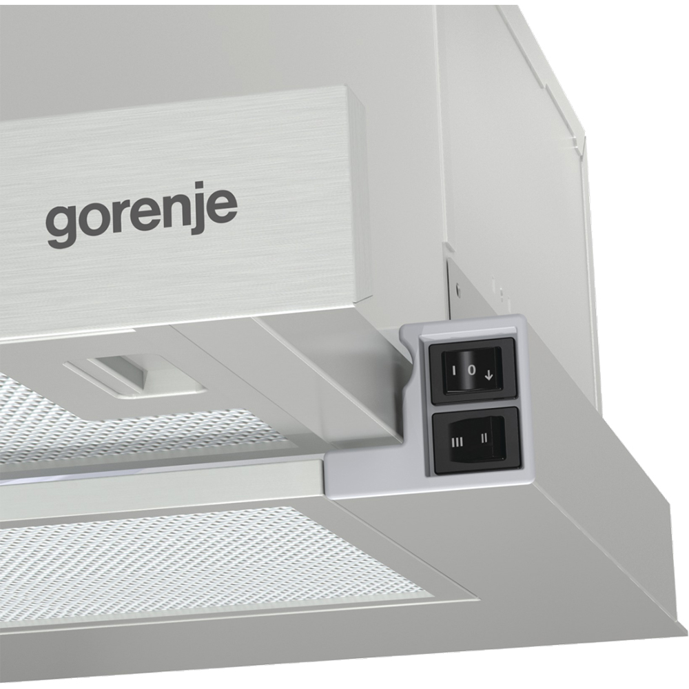 Hota incorporabila telescopica GORENJE TH60E3X, 1 motor, 350 m3/h, L 60 cm, inox