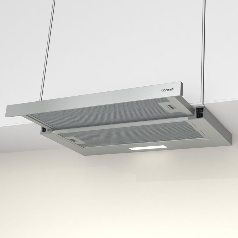 Hota incorporabila telescopica GORENJE TH60E3X, 1 motor, 350 m3/h, L 60 cm, inox