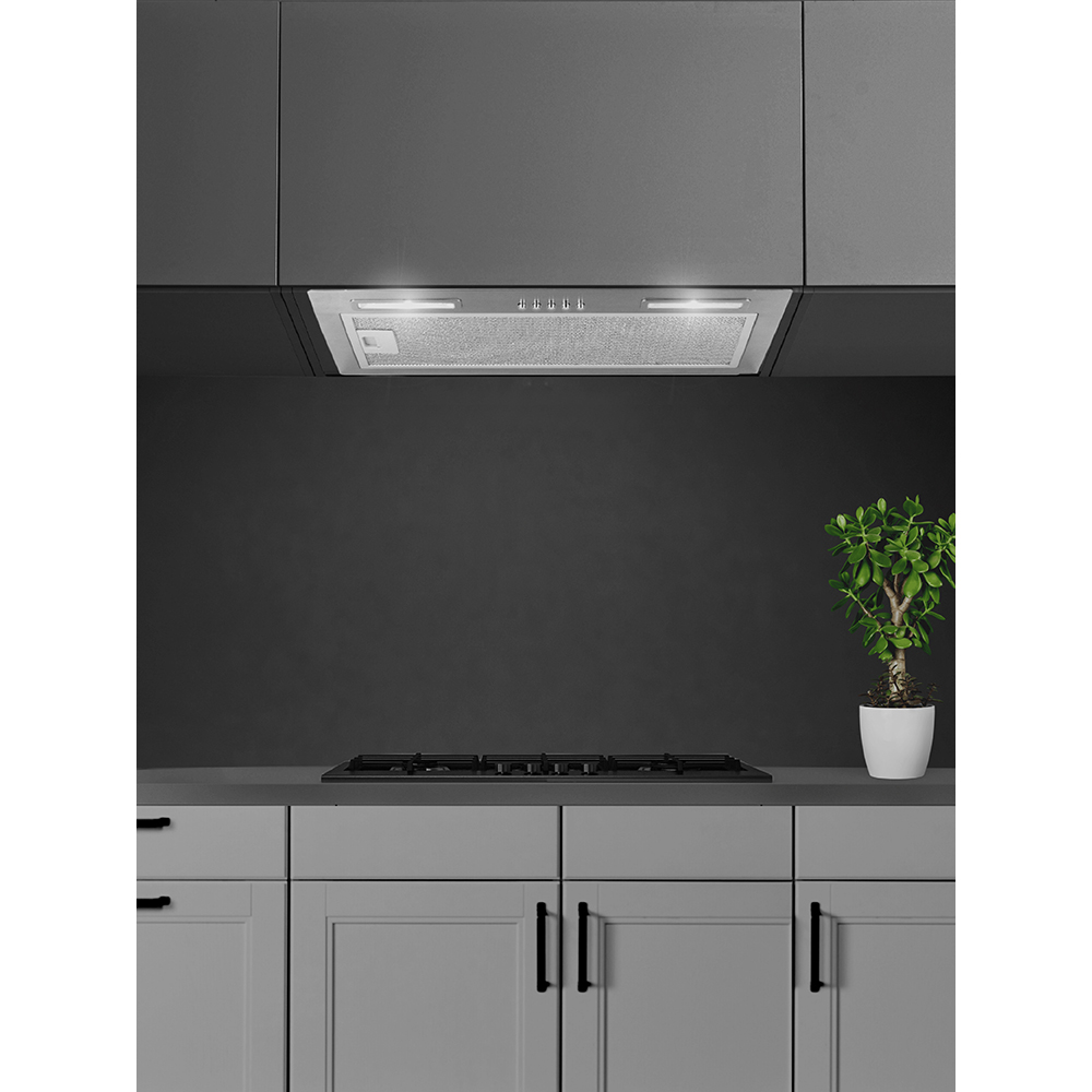 Hota incorporabila TURBIONAIRE Luna 50 S TLN50S, 1 motor, 434 m3/h, L 50 cm, argintiu