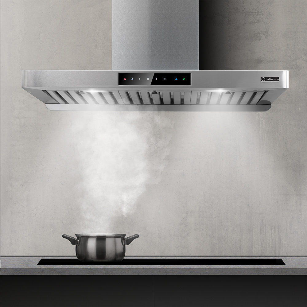 Hota decorativa TURBIONAIRE Tech 90 S TTE90WPS, 1 motor, 711 m3/h, L 90 cm, inox