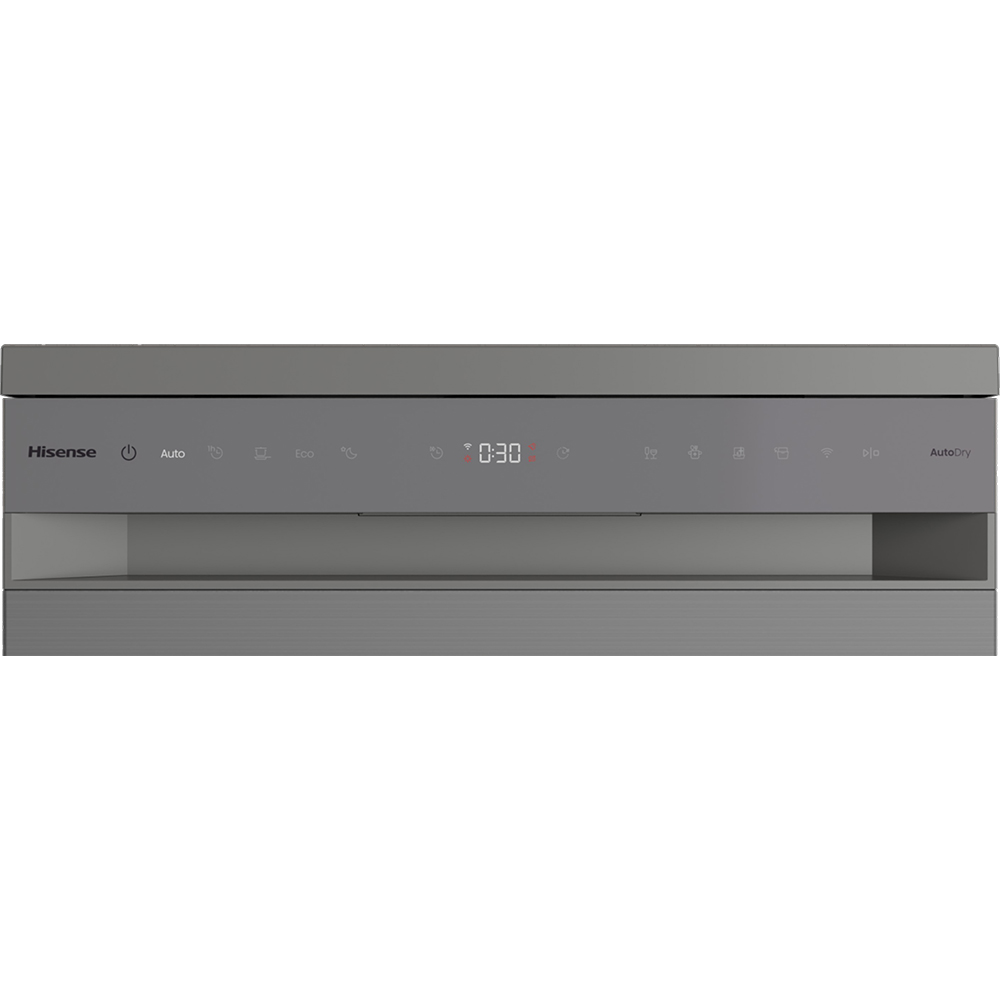 Masina de spalat vase independenta HISENSE HS693A90XAD, 16 seturi, 7 programe, 60 cm, Clasa A, Wi-Fi, gri