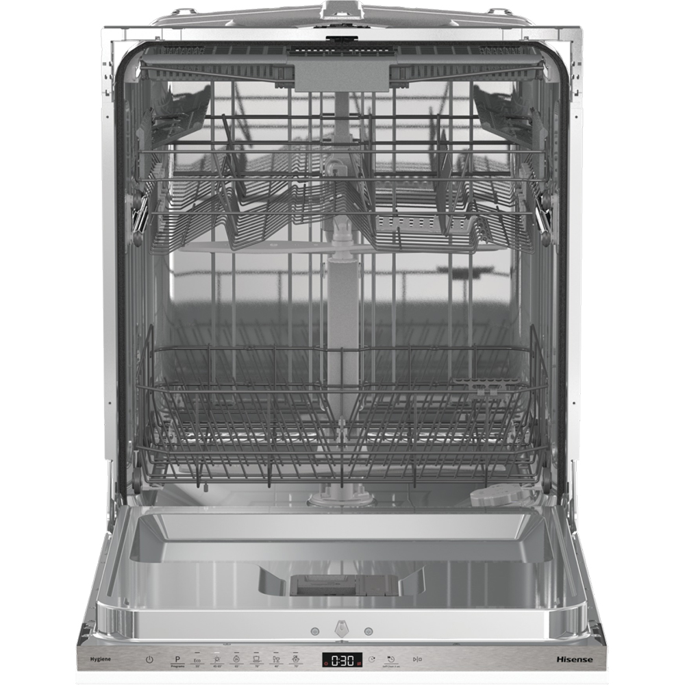 Masina de spalat vase incorporabila HISENSE HV643D90, 16 seturi, 6 programe, 60 cm, Clasa D, panou comanda inox