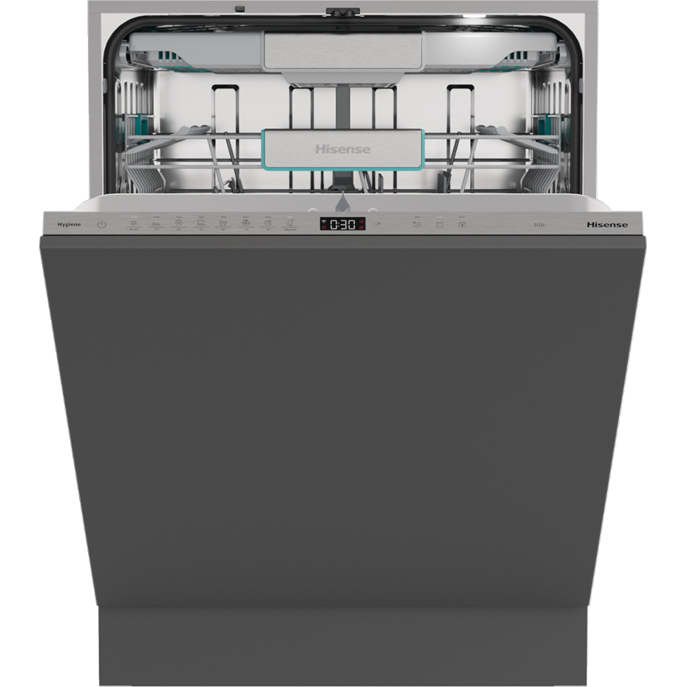 Masina de spalat vase incorporabila HISENSE HV693A65AD, 16 seturi, 7 programe, 60 cm, Clasa A, Wi-Fi, panou comanda argintiu