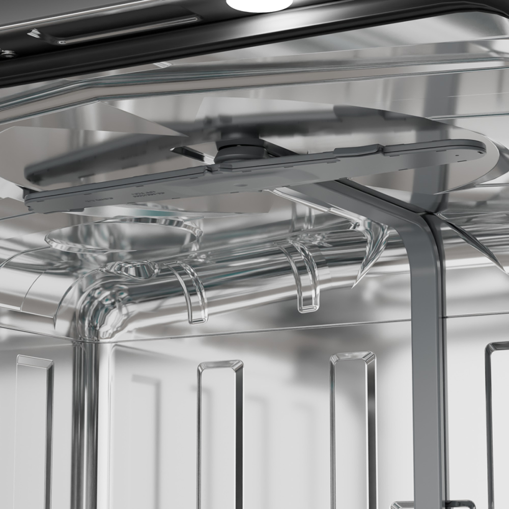 Masina de spalat vase incorporabila HISENSE HV693A65AD, 16 seturi, 7 programe, 60 cm, Clasa A, Wi-Fi, panou comanda argintiu